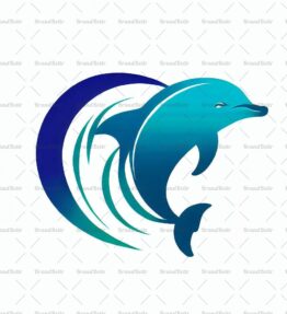 Delfin und Ozeanwelle